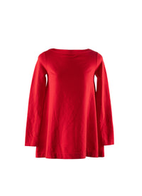 Long-sleeved wool jumper - Scarlet