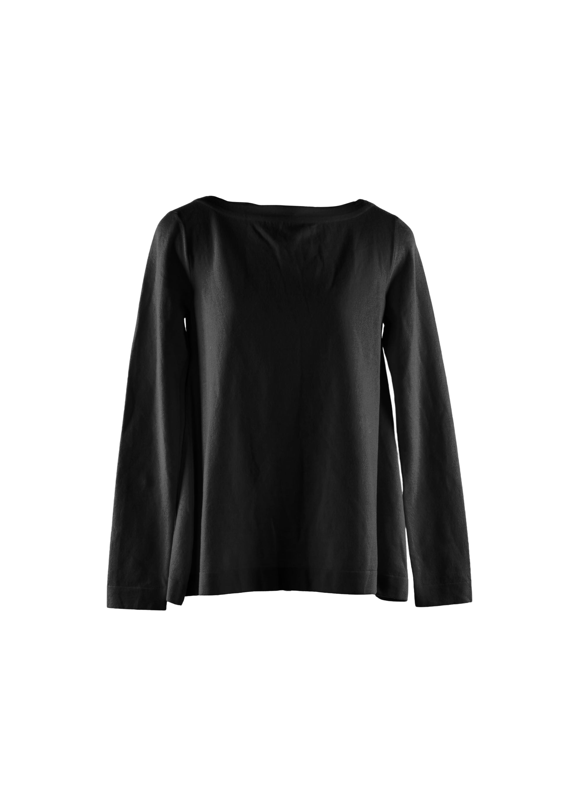 Long sleeve jumper in wool - Intense Black
