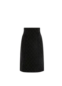 Short skirt in suede leather - Black