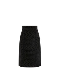 Suede leather short skirt - Black intense