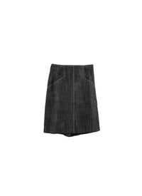 Short skirt with lace fastening - Black intense