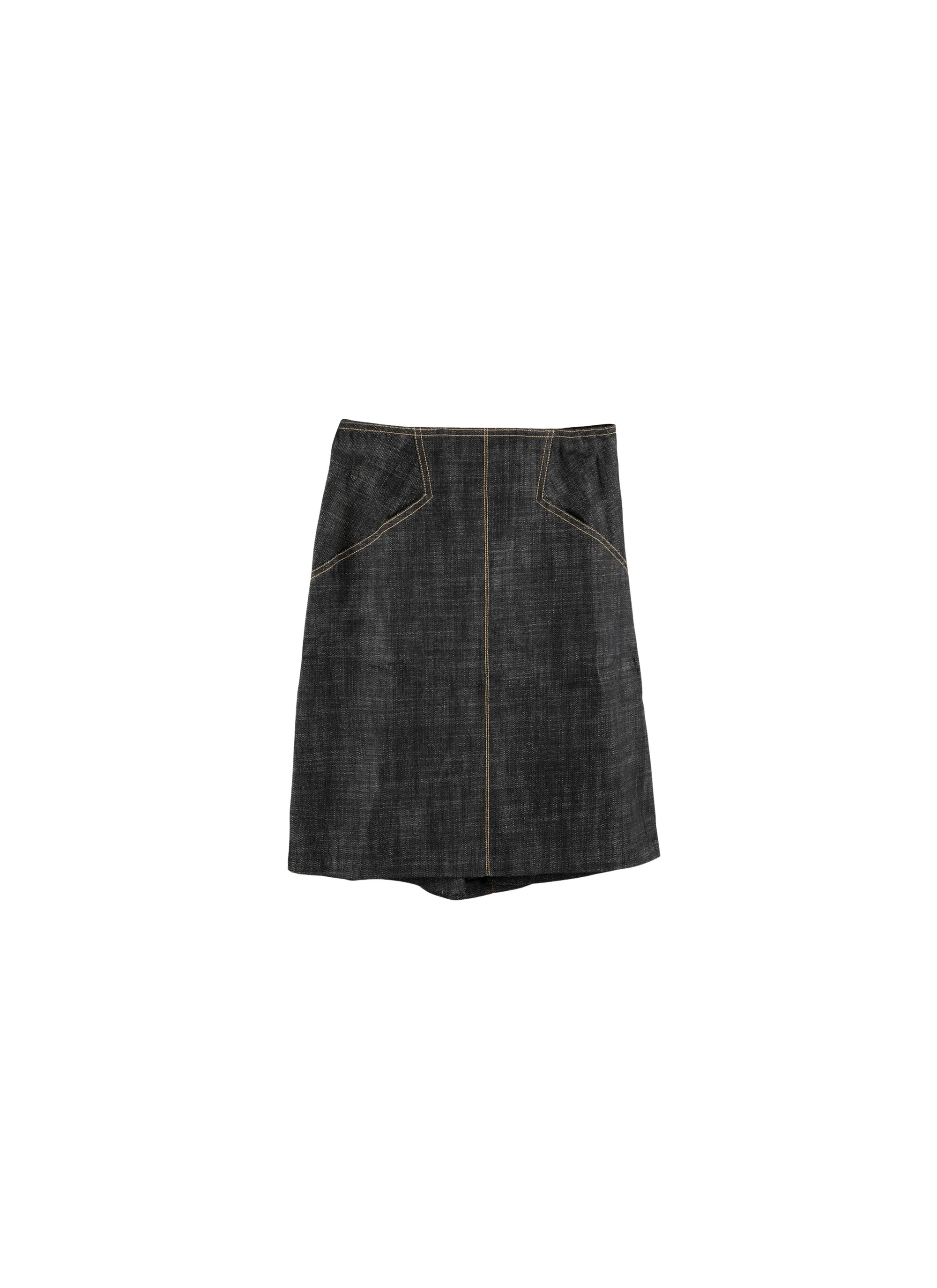 Short skirt with lace fastening - Black intense