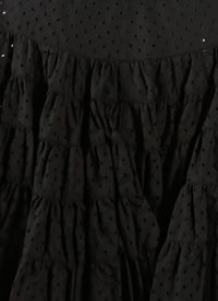 Embroidered skirt - Black intense