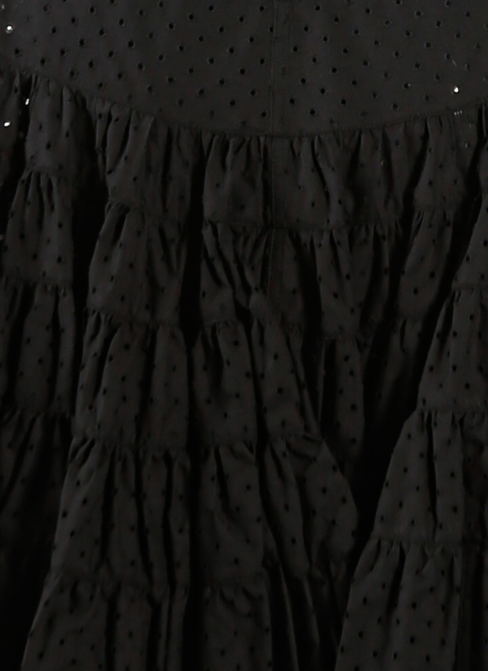 Embroidered skirt - Black intense
