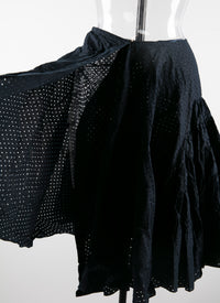 Openwork wrap skirt - Navy