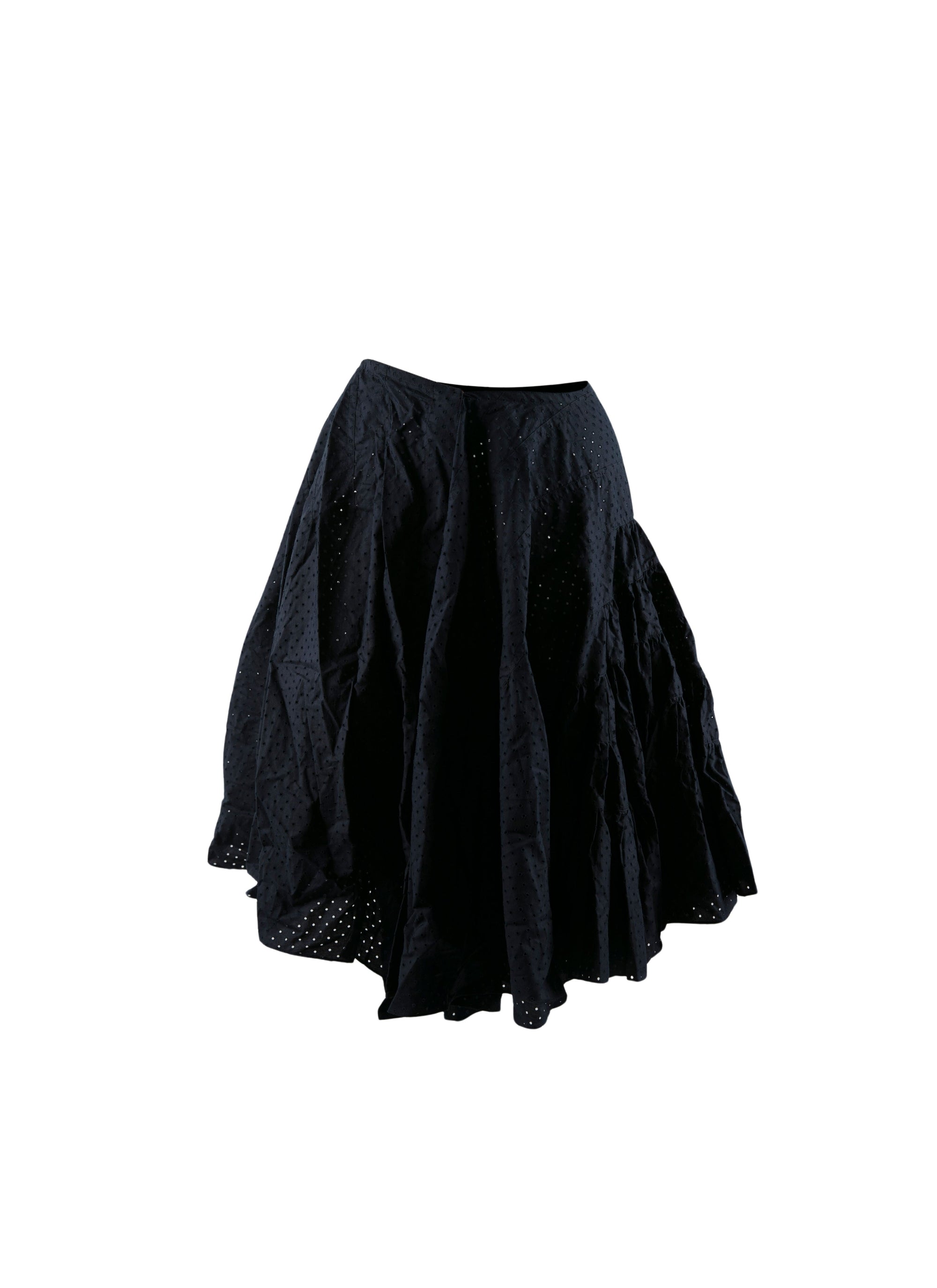 Openwork wrap skirt - Navy