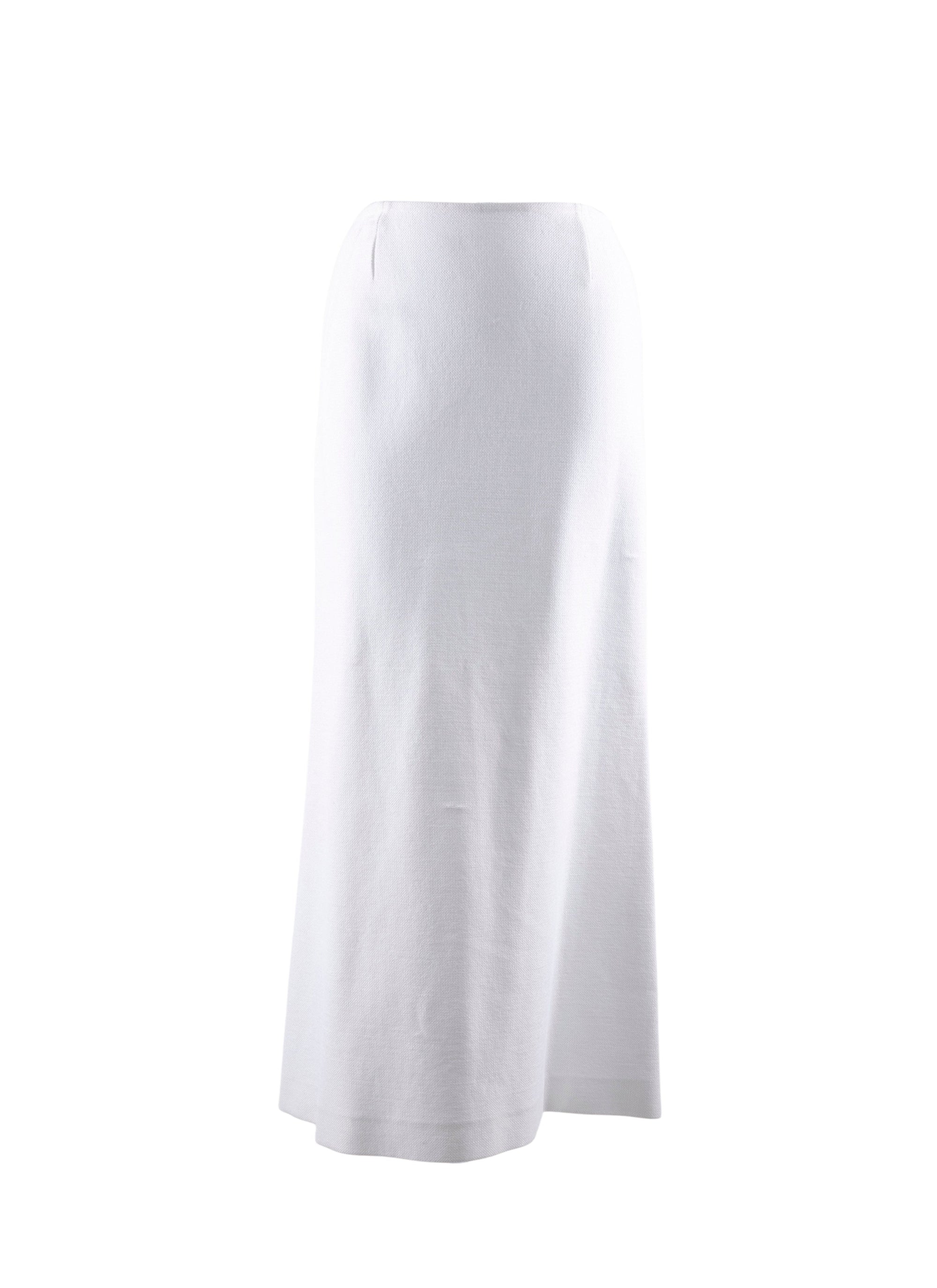 Jupe longue unie ajustée - Blanc Optique