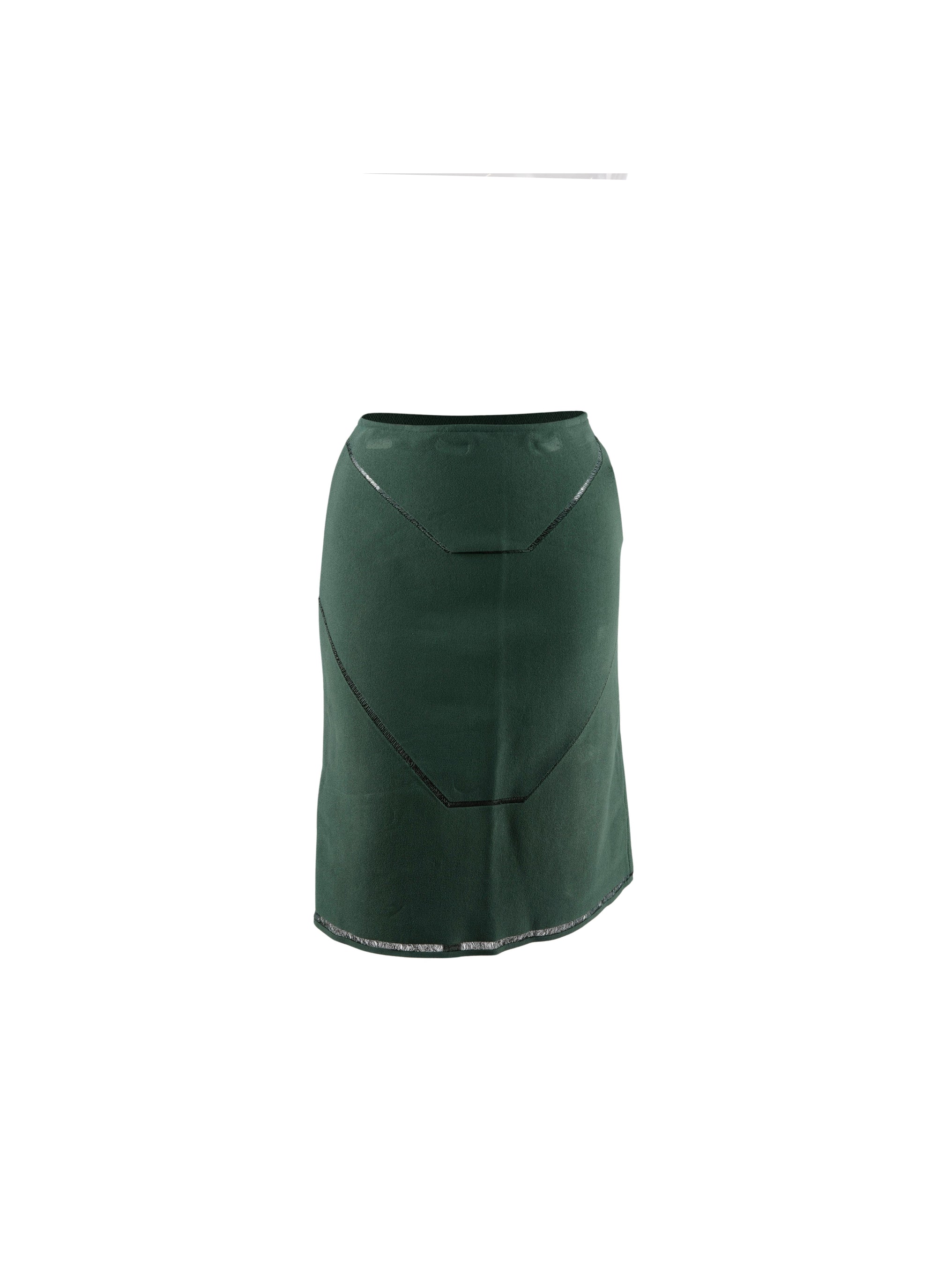 Jupe droite Guarani en maille - Sapin