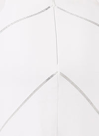 Jupe droite Guarani en maille - Blanc Optique