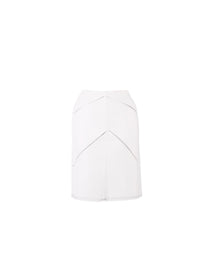 Jupe droite Guarani en maille - Blanc Optique
