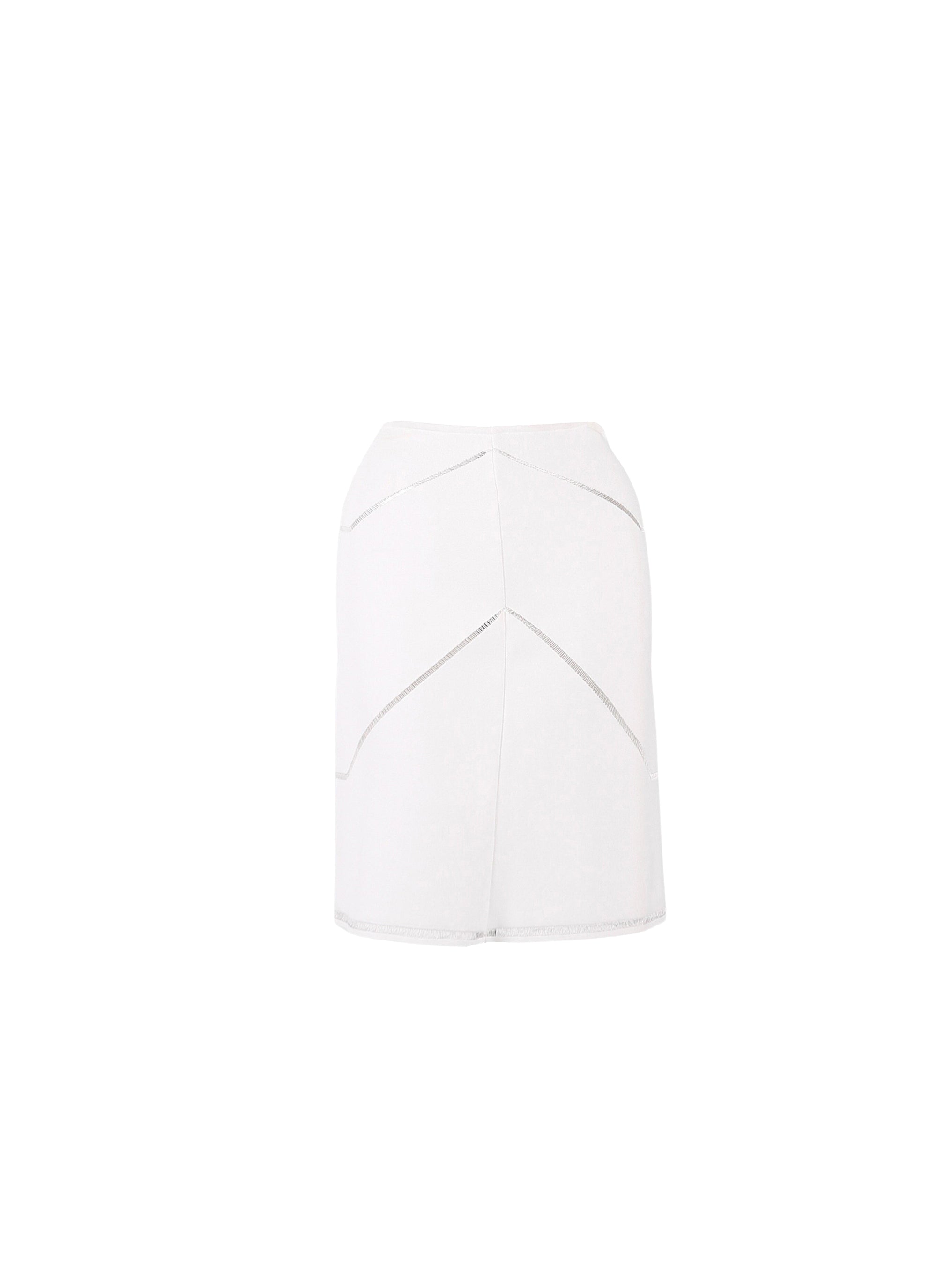 Guarani knitted straight skirt - Optic White