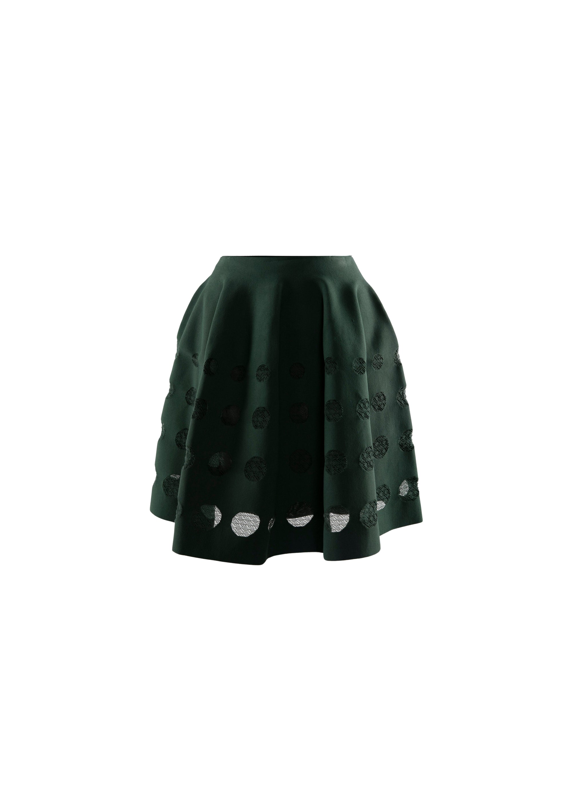 Short skater skirt with lace details - Sapin