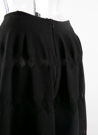 Jupe courte avec détails transparents - Noir
