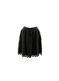 Jupe courte avec détails transparents - Noir