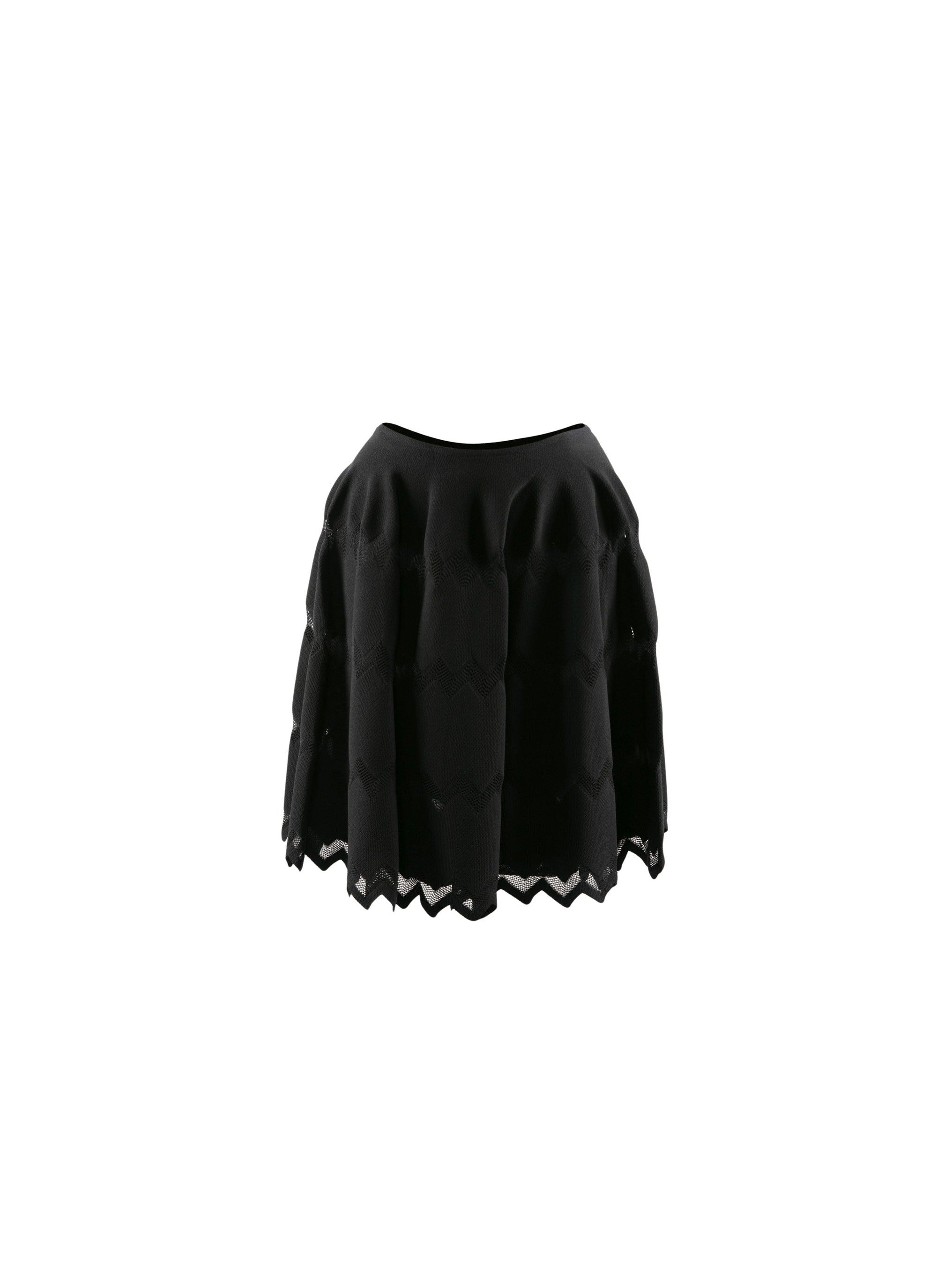 Jupe courte avec détails transparents - Noir