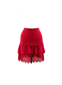 Short skirt with ruffles - Lacquer