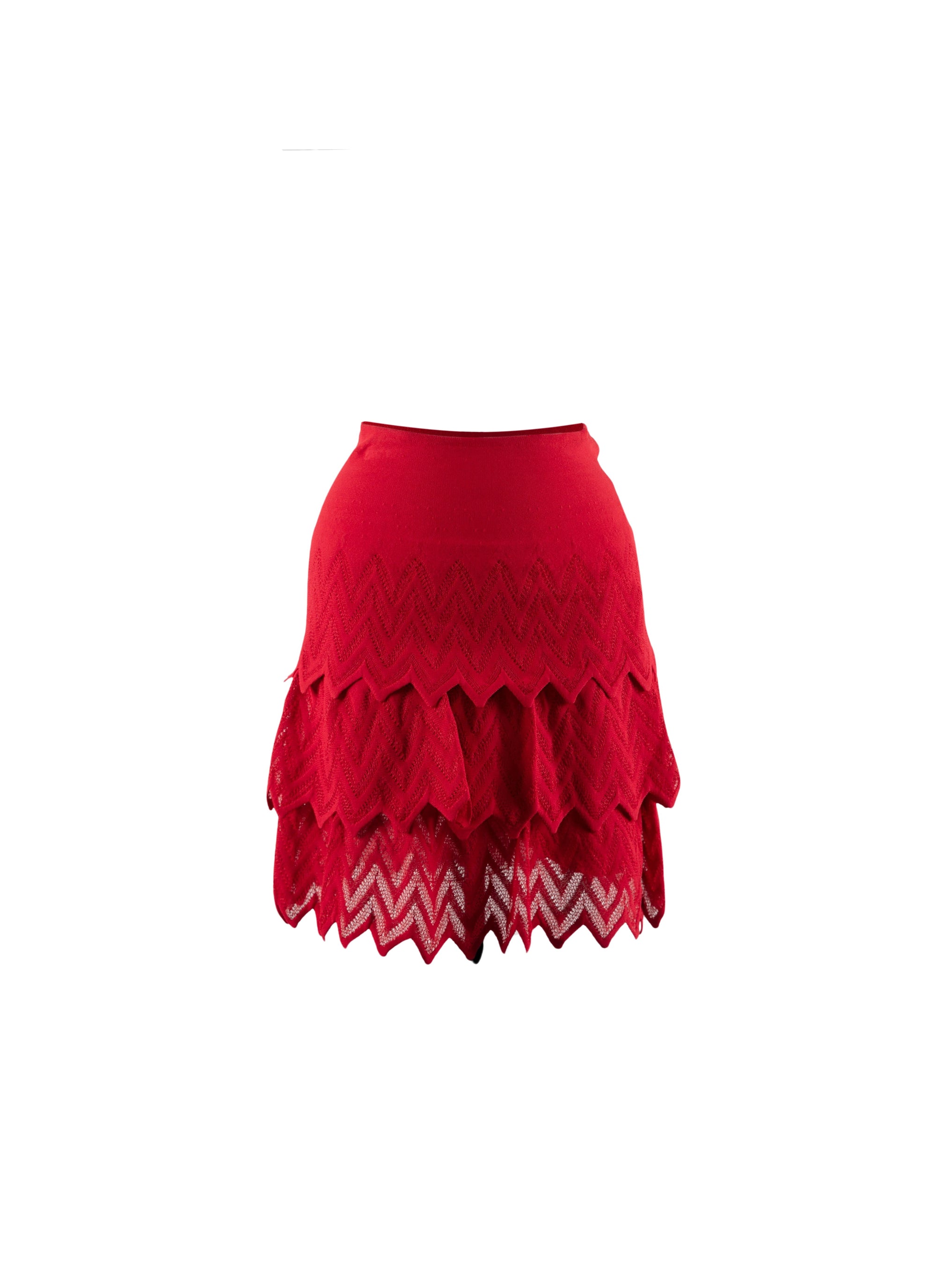 Short skirt with ruffles - Lacquer