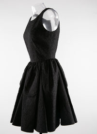 Sleeveless studded petal dress - Black intense