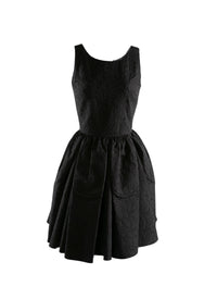 Sleeveless studded petal dress - Black intense