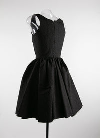 Sleeveless short petal dress - Black intense