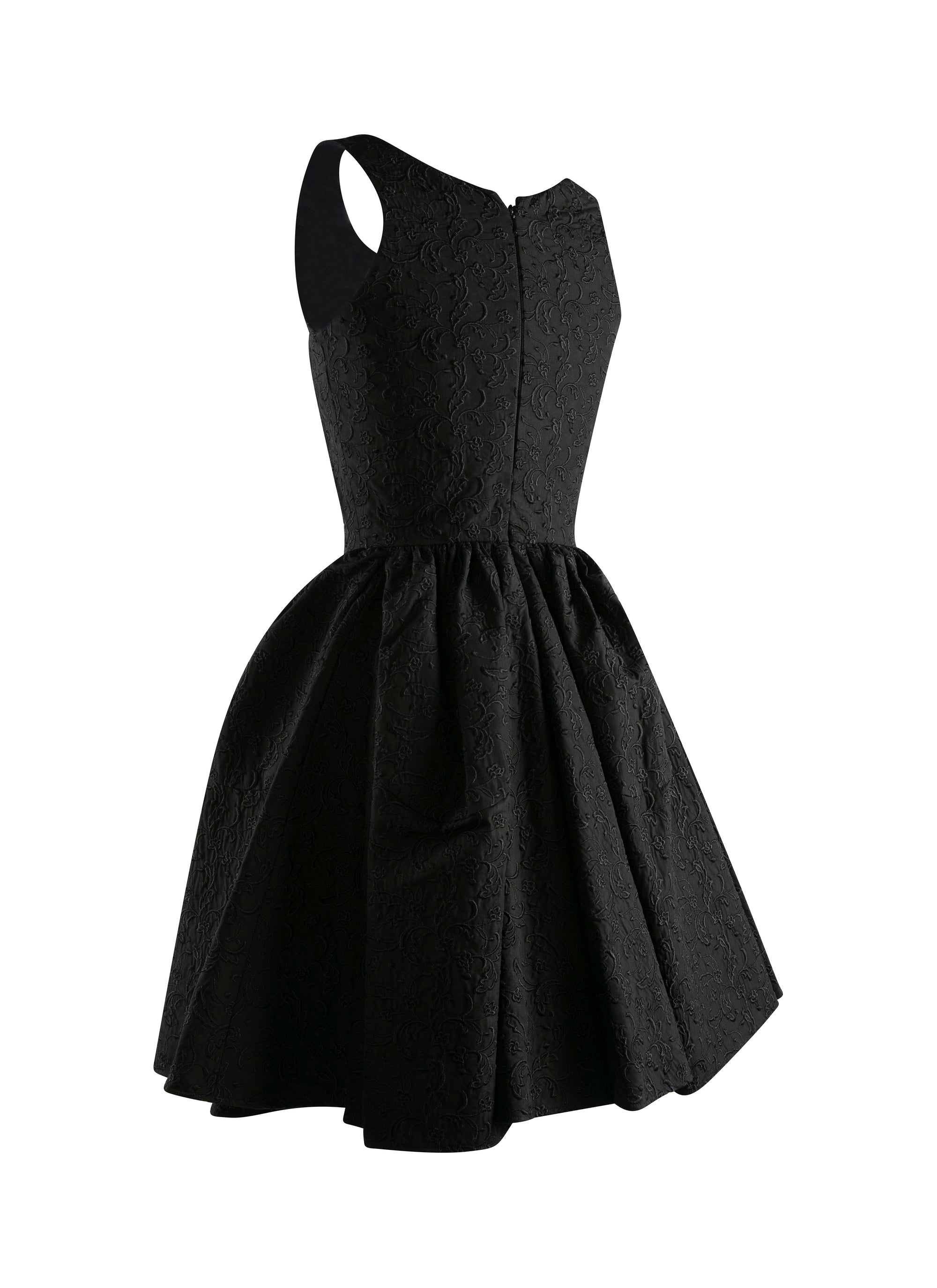 Robe pétale courte sans manches - Noir