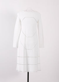 Robe à manches longues Guarani en maille - Blanc Optique