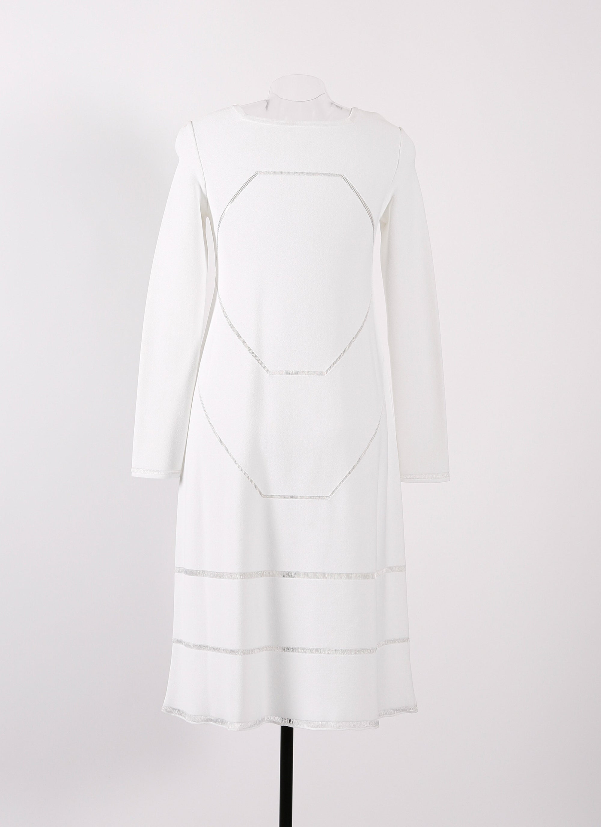 Robe à manches longues Guarani en maille - Blanc Optique