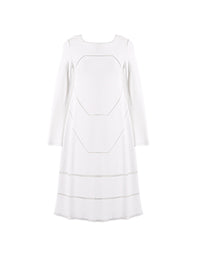 Robe à manches longues Guarani en maille - Blanc Optique