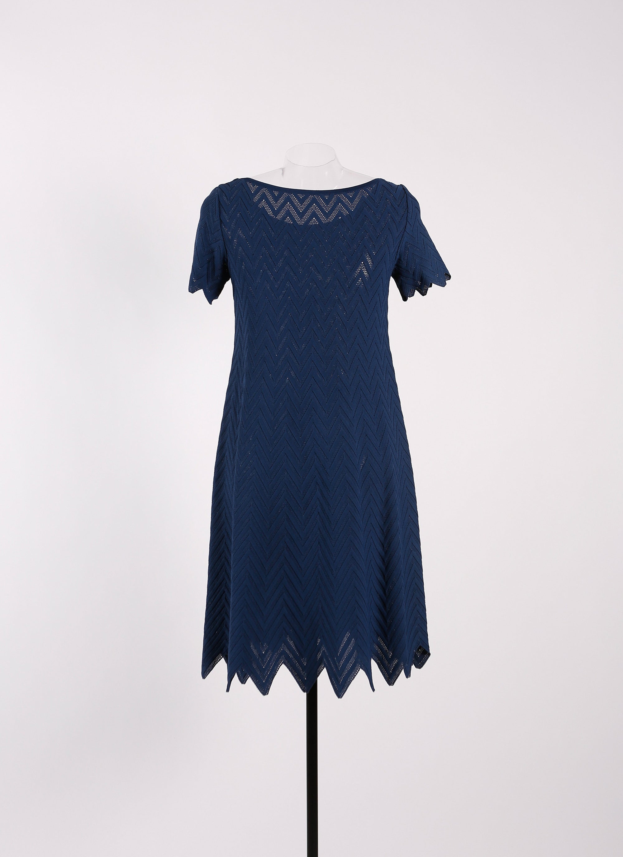 Jamaica short sleeve knitted dress - Navy