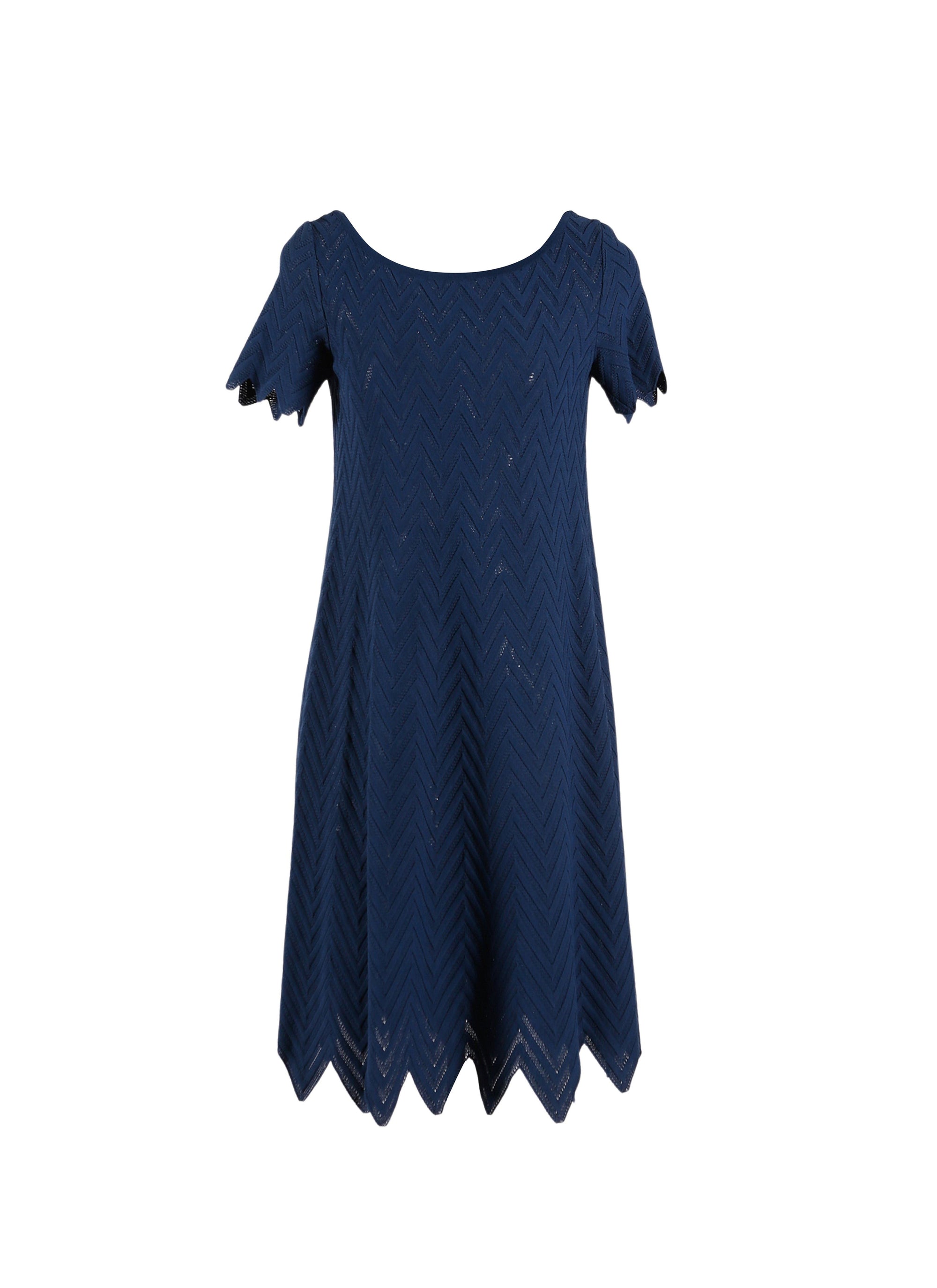 Jamaica short sleeve knitted dress - Navy