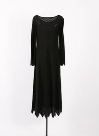 Robe à manches longues Jamaica en maille - Noir