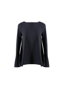 Pull à manches longues en maille - Bleu Nuit