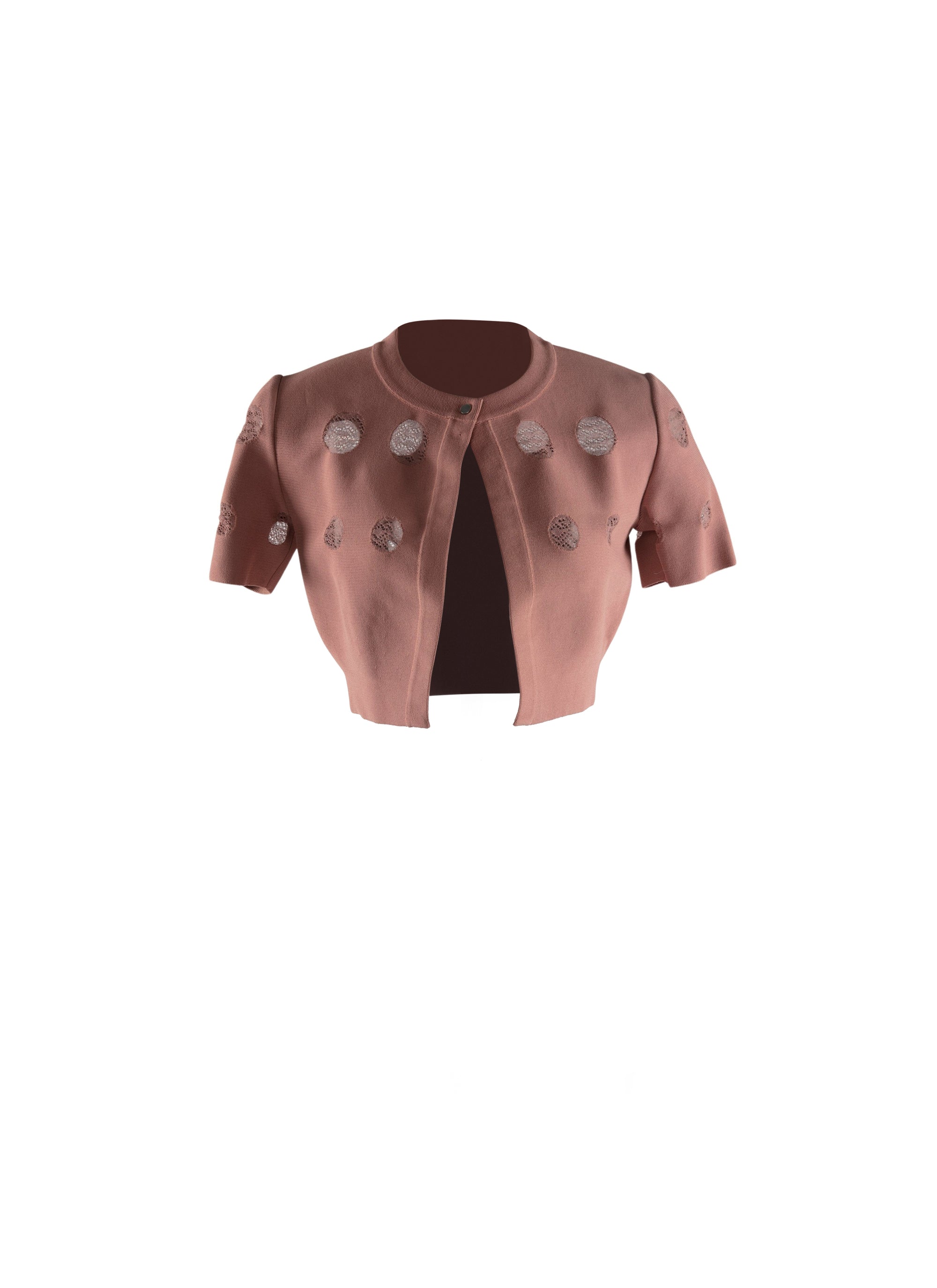 Cardigan à manches courtes Atlas en maille - Caramel