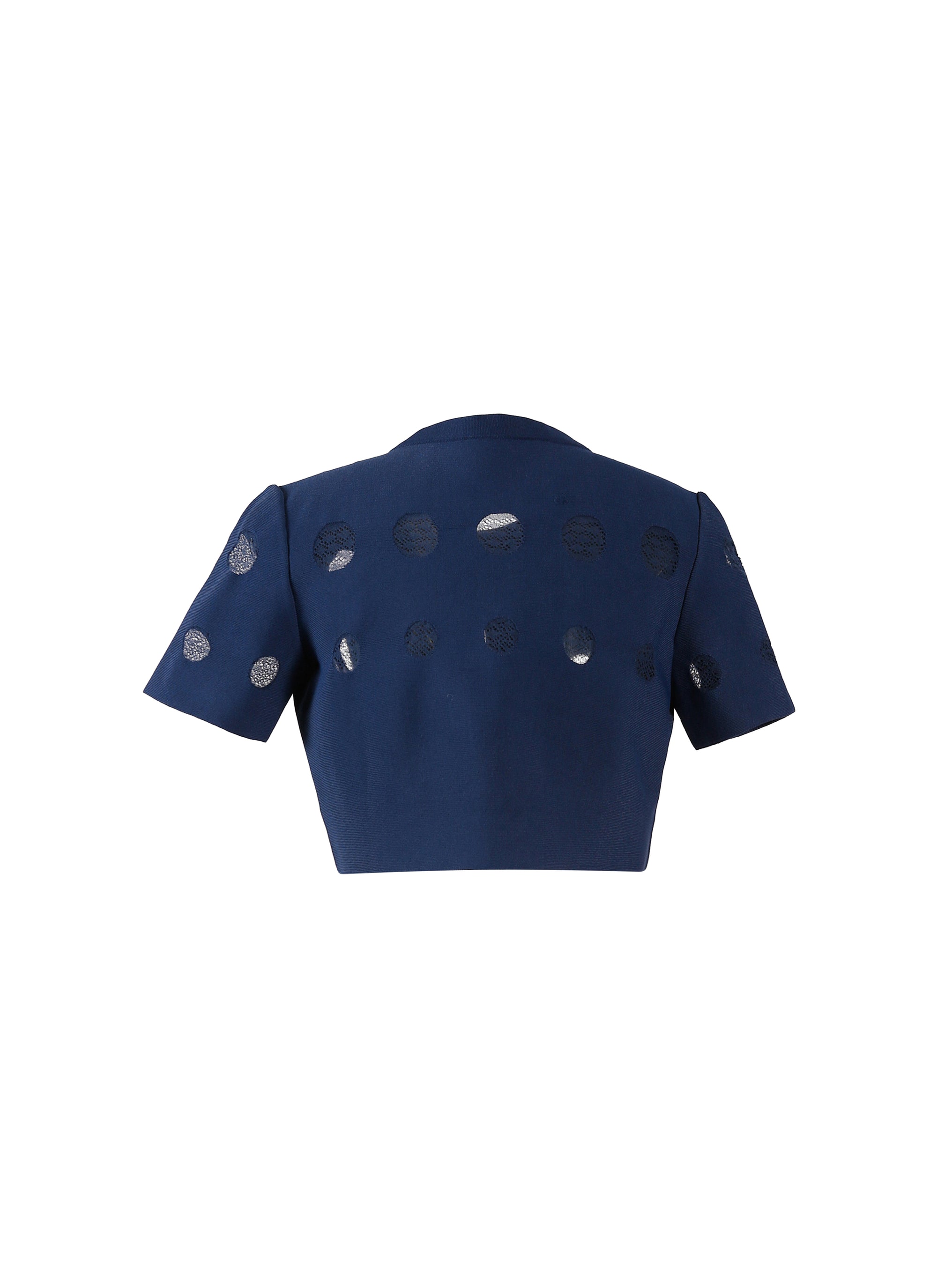 Atlas Knitted Short Sleeve Cardigan - Navy