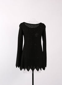 Jamaica knitted long sleeve jumper - Black intense