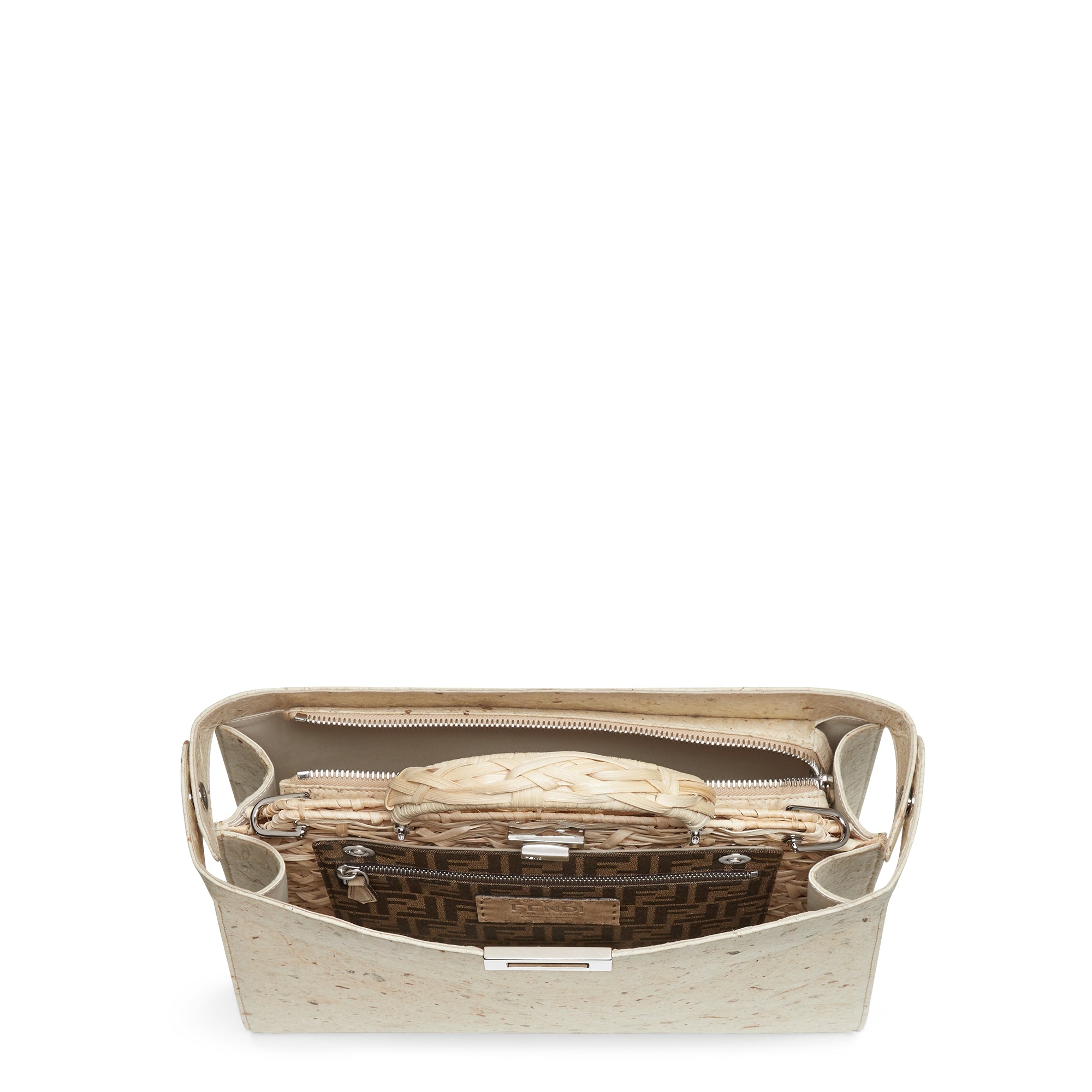 Peekaboo ISeeU Medium Kengo Kuma x Fendi - Blanc