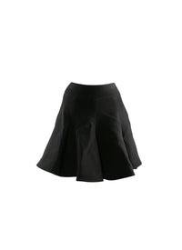 Short plain skater skirt - Black intense