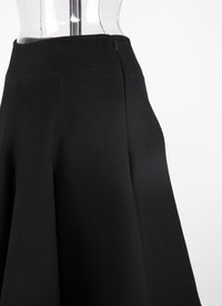 Plain skater skirt - Black intense