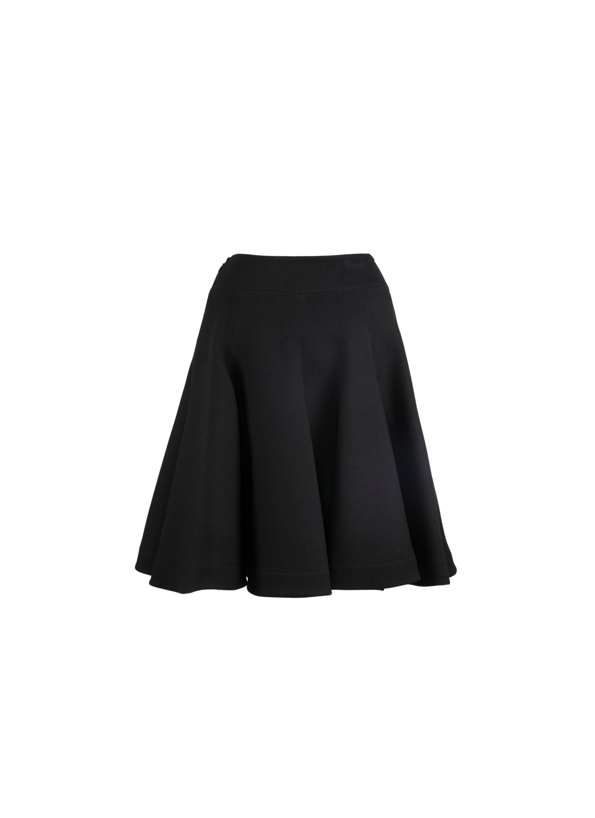 Plain skater skirt - Black intense