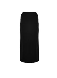 Plain midi skirt - Black intense