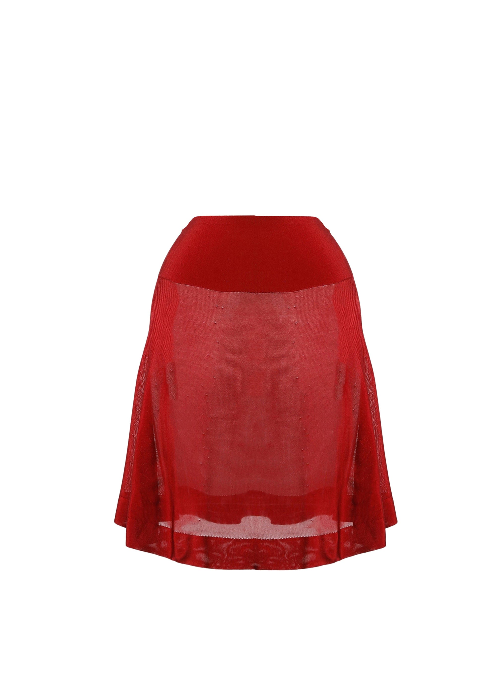 Sheer plain short skirt - Madder