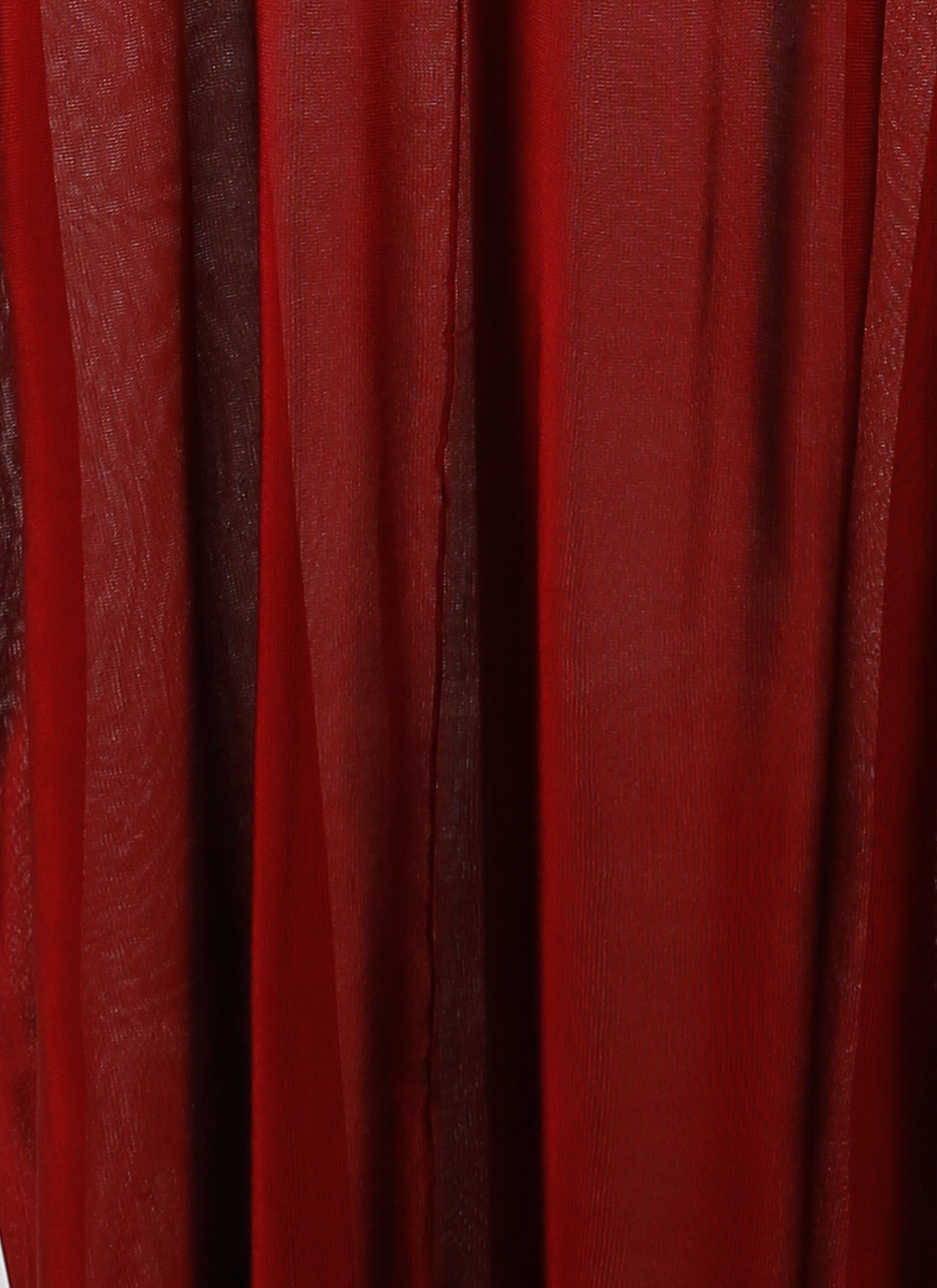Plain sheer long skirt bottom - Madder