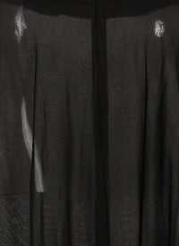 Fond de jupe longue en maille unie transparente - Noir