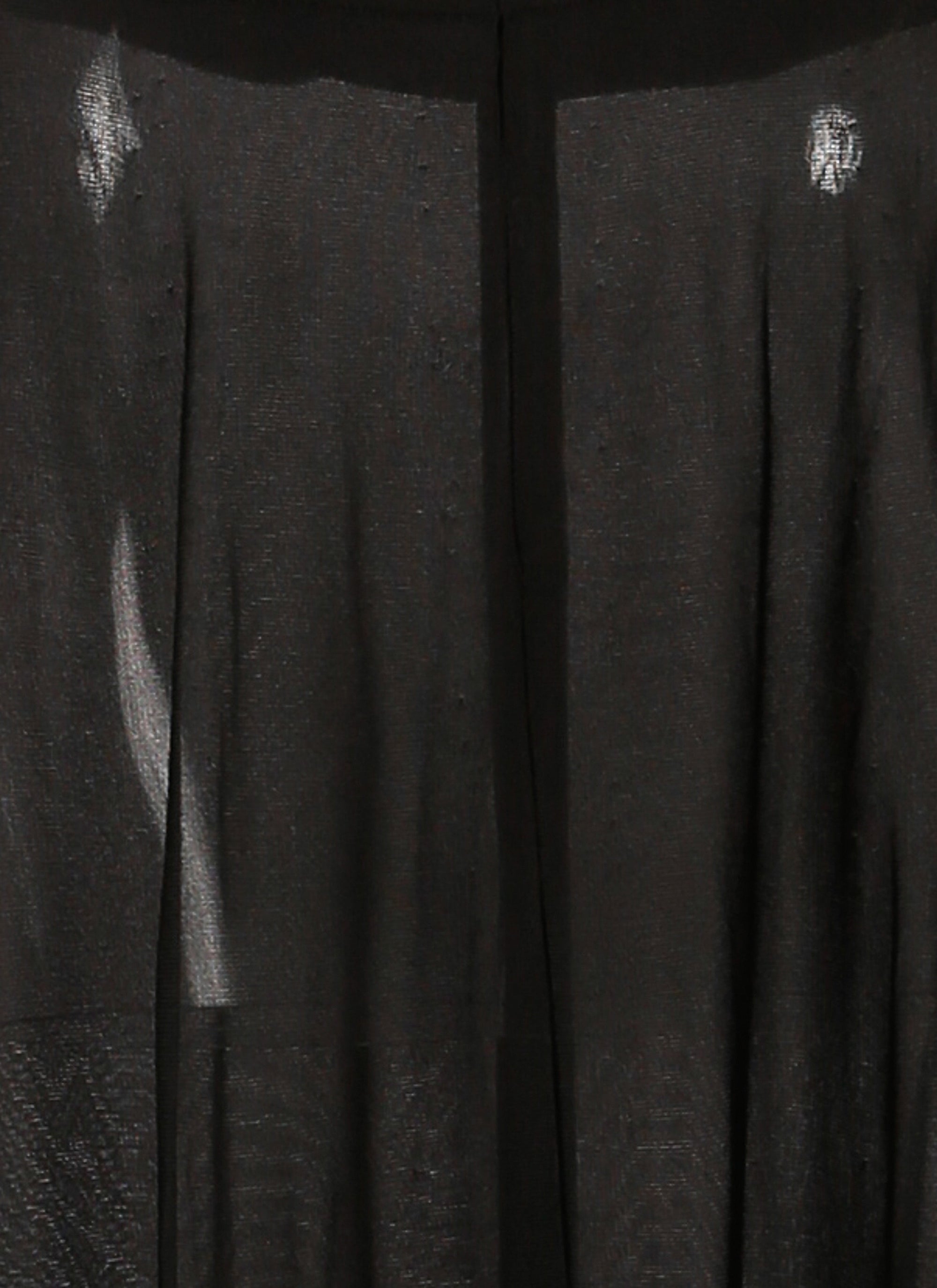 Fond de jupe longue en maille unie transparente - Noir