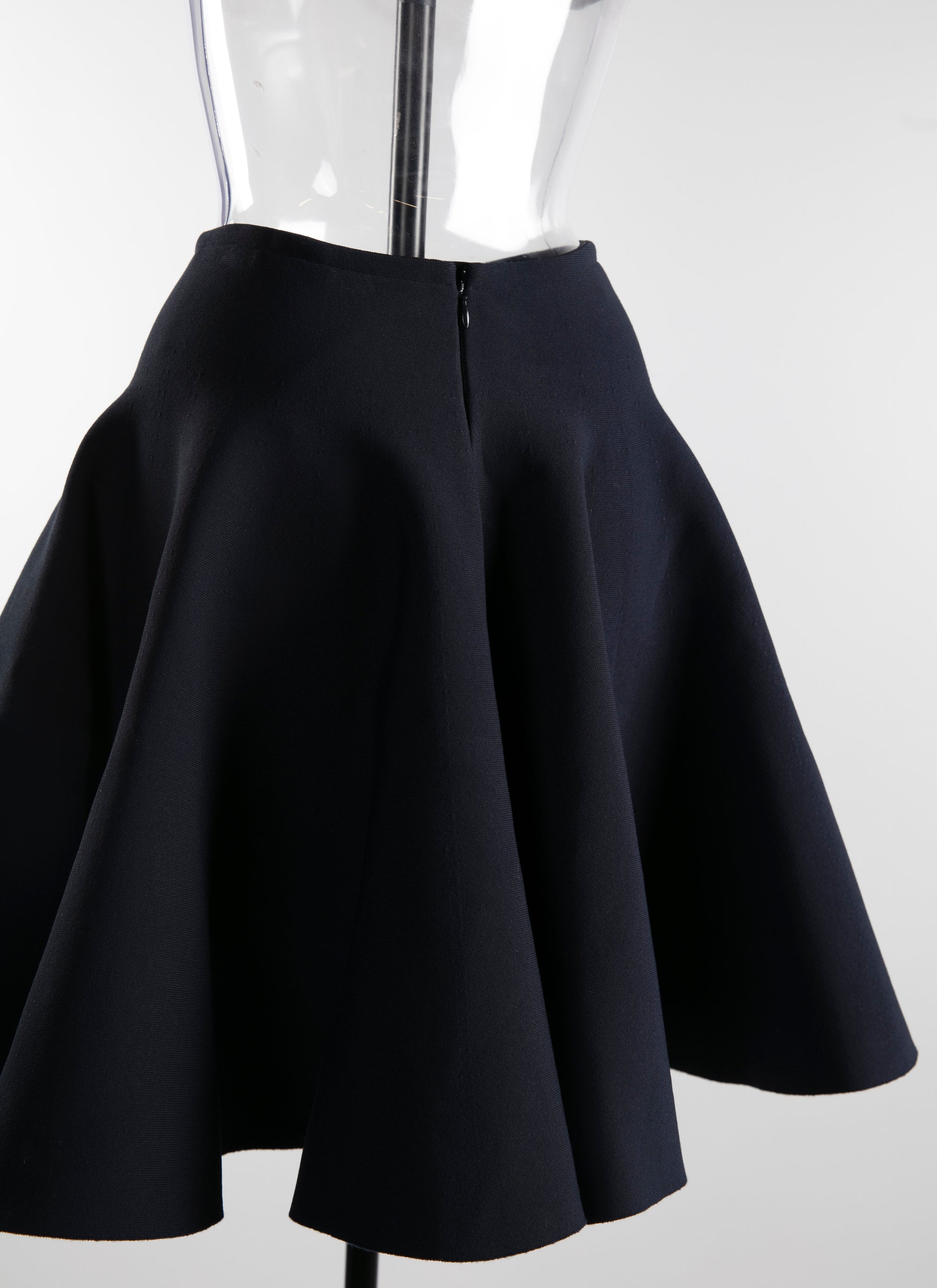 Short plain skater skirt - Night