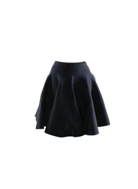 Short plain skater skirt - Night
