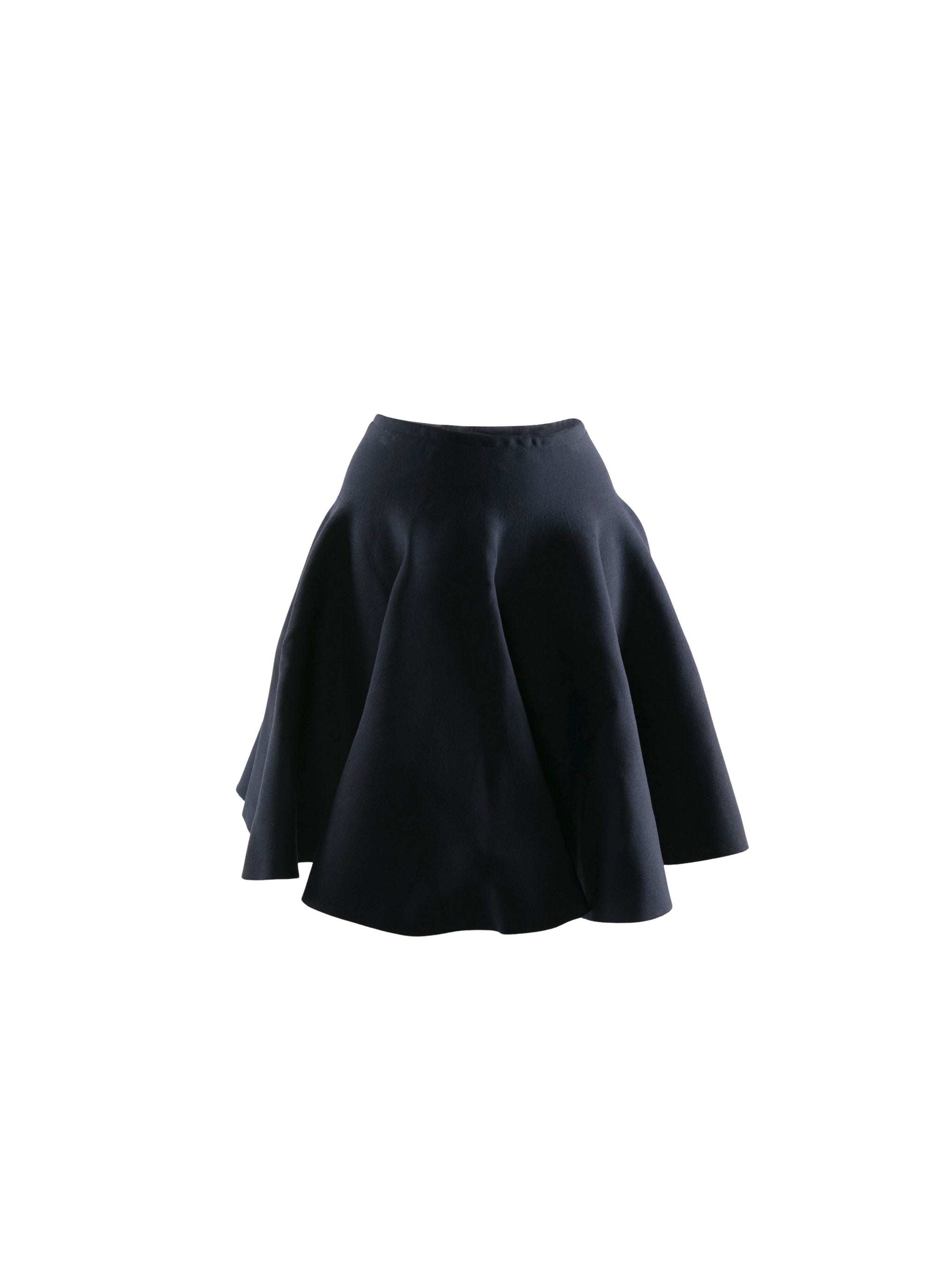 Short plain skater skirt - Night