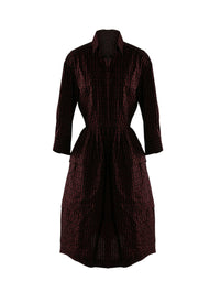 Robe regular en laine - Bordeaux & Noir