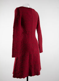 Long-sleeved short dress in wool - Multico372