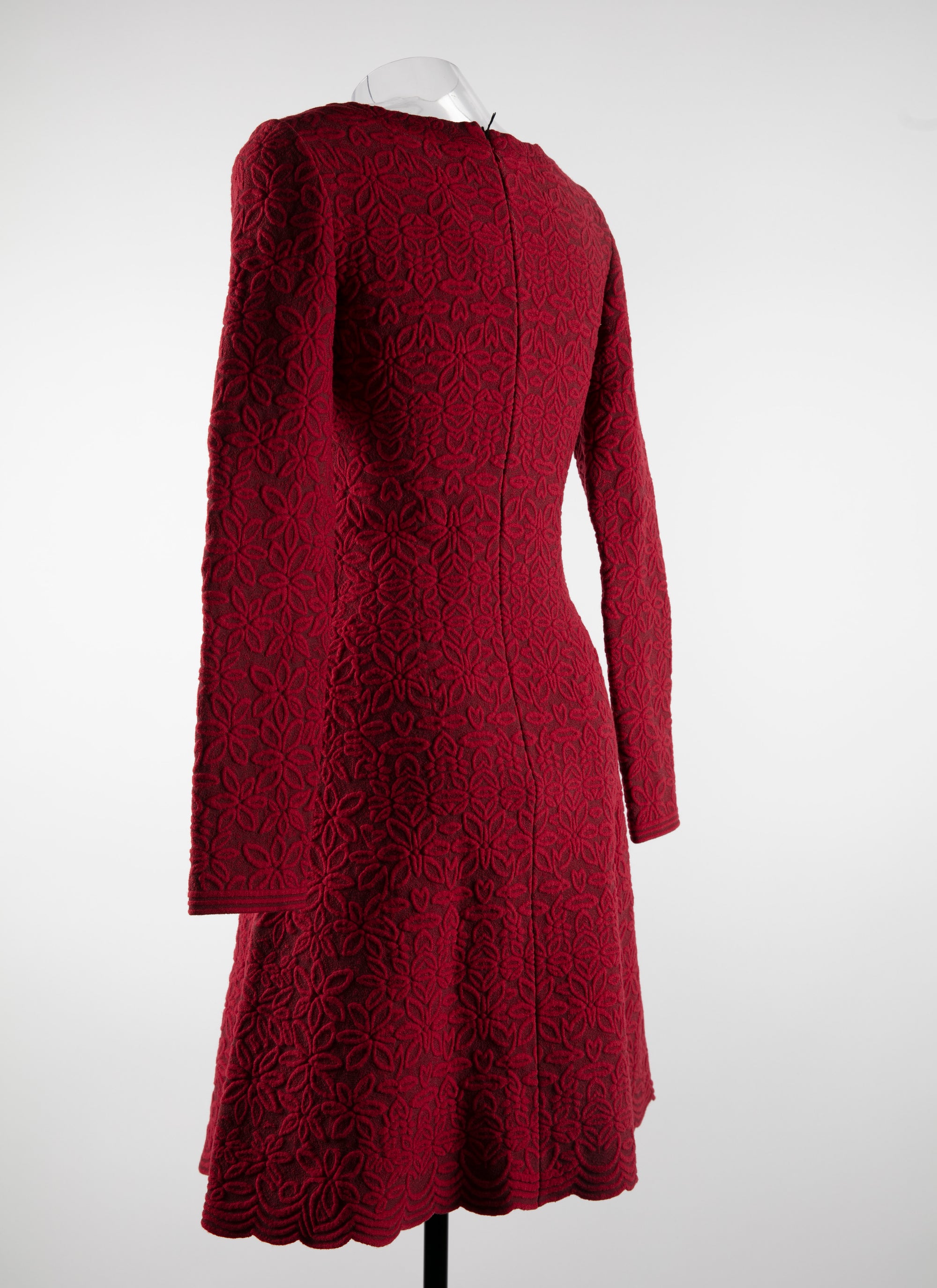 Long-sleeved short dress in wool - Multico372